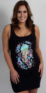 Black Hyph Jelly- Glow in the Dark TANK DRESS includes FREE LED MINI BLACK LIGHT